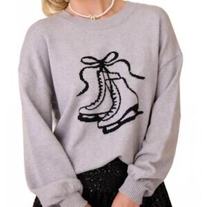 NEW MAINSTRIP claire ice skates sweater in gray